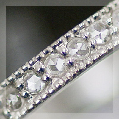 ベーネベーネ K18WG ローズカットダイヤリング「ガルボ」 9号 ベーネ