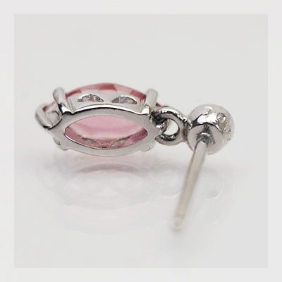 超美品❣️ K18 ピンクトルマリン　ピアス　揺れる 楽天市場】ピンクトルマリン ダイヤモンド ピアス 18金 18K K18