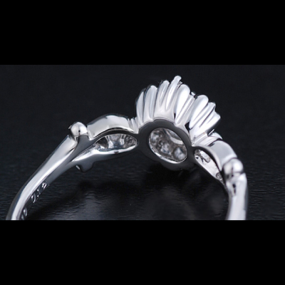 ウルウル❗️ローズカットダイヤ✨D0.222CT✨プラチナダイヤモンドリング ブルーダイヤモンド/ダイヤモンド プラチナリング（ラボグロウン