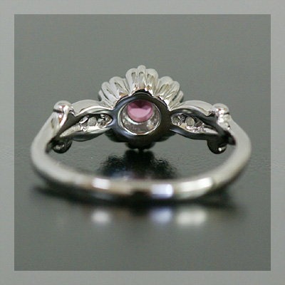 ルビー ローズカットダイヤモンドリング R 0.77ct D 0.24ct D