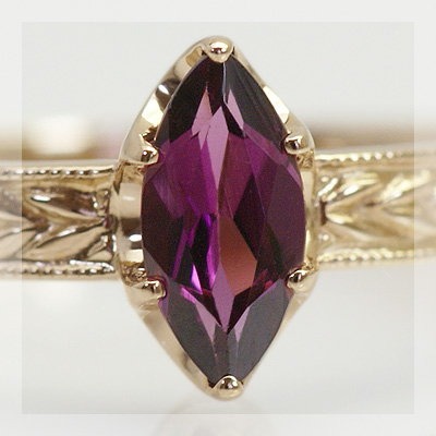 ロードライトガーネットリング PT900 K18 K10対応 ローズカットダイヤ