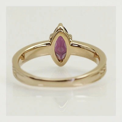 ロードライトガーネットリング PT900 K18 K10対応 ローズカットダイヤ