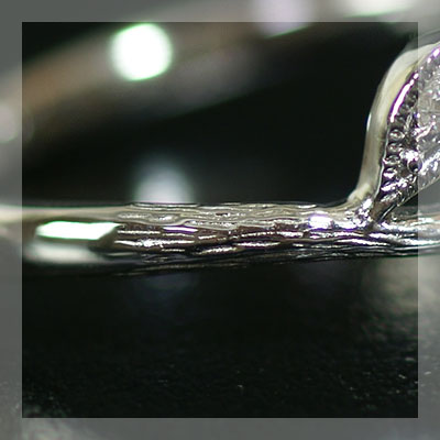 ローズカットダイヤモンドリーフリング PT900 K18 K10対応 ローズ