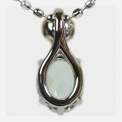 K18WG グリーンベリル　　　　　(エメラルド)ペンダントヘッド宝石鑑別書付 PE896:Pt エメラルド ダイヤ ペンダント【鑑別書付】