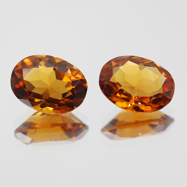 ☆8×5mm シトリン オーバル 1ペア ※こちらのルースを使用しての 