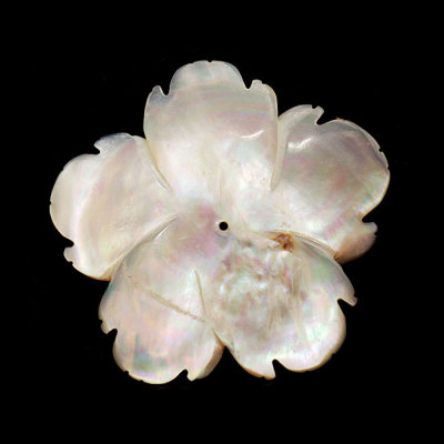 ☆白蝶貝 花 40mm※こちらのルースを使用してのカスタマイズもお