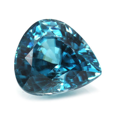 ☆ブルージルコン ペアシェイプ 4.87ct 限定1個※こちらのルースを使用