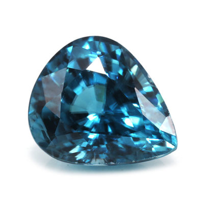 ☆ブルージルコン ペアシェイプ 4.18ct 限定1個※こちらのルース