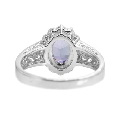 19/美品 Pt900 バイカラーゾイサイト2.610ct ダイヤ リング 指輪 PT900 1.0ct SI1、Fカラー天然ペアシェイプダイヤモンドリング