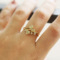 K18YG 0.75ct �}���`�J���[�_�C�������h �����O