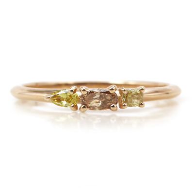 K18PG 0.24ct �}���`�J���[�_�C�������h �����O