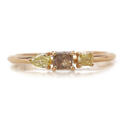 K18PG 0.36ct �}���`�J���[�_�C�������h �����O