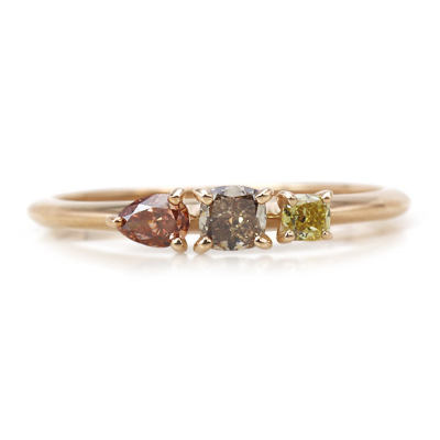 K18PG 0.38ct �}���`�J���[�_�C�������h �����O