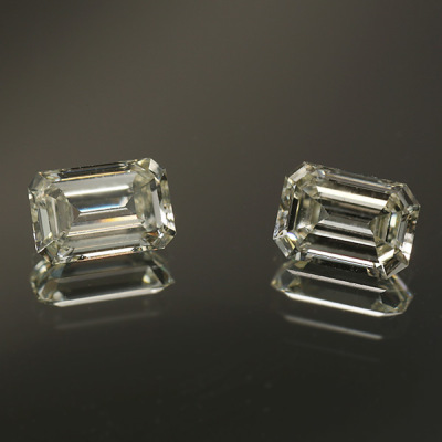 ☆ダイヤモンド エメラルドカット １ペア 0.7ct※こちらのルースを使用