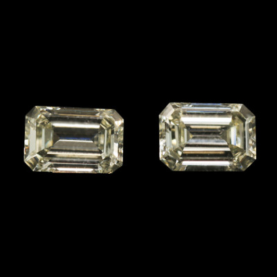 ☆ダイヤモンド エメラルドカット １ペア 0.7ct※こちらのルースを使用