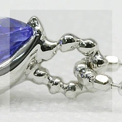 6mm タンザナイト トリリアント ペンダント PT900 K18 K10対応