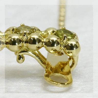 グリーントルマリンプレシャスペンダント PT900 K18 K10対応 ローズ