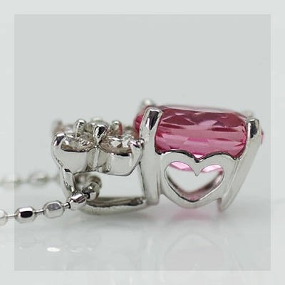 ルベライトxダイヤモンド“エクセレント”ペンダントトップ PT900 K18