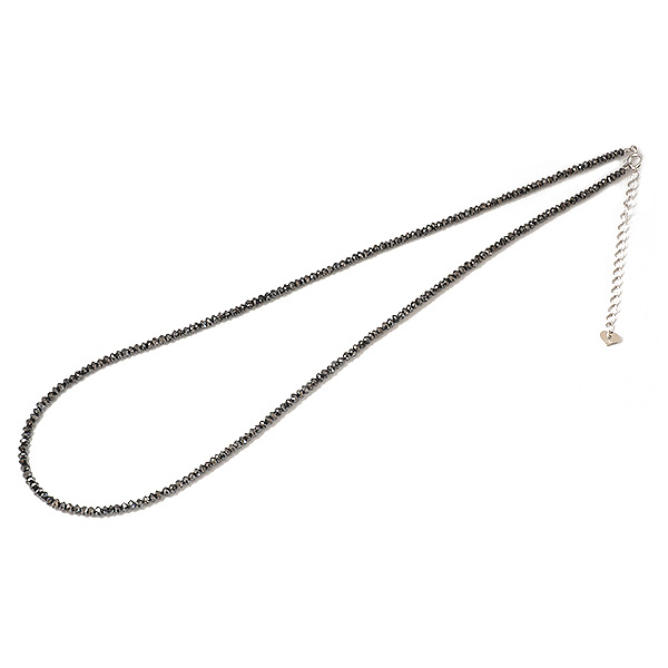 K18WG ブラックダイヤ1.00ct ファセットローズカット クロスネックレス K18WG ブラックダイヤ1.00ct ファセットローズカット クロス