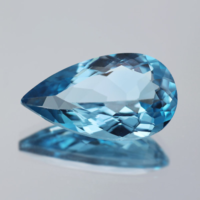 ☆ロンドンブルートパーズ ペアシェイプ 6.33ct 限定1個 ※こちら