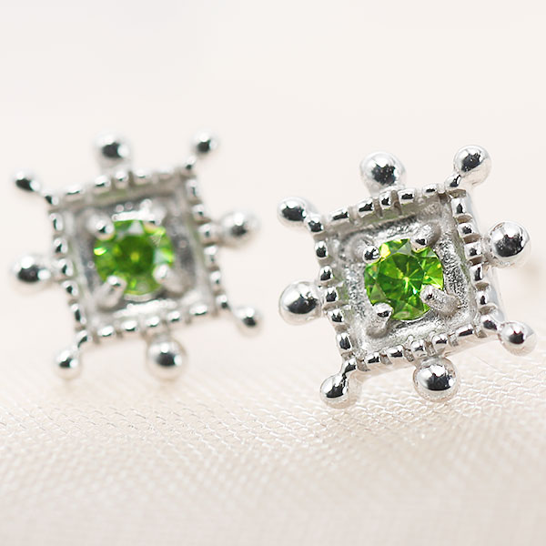 QR9235 美しいデマントイドガーネット0．23ct 天然絶品ダイヤ