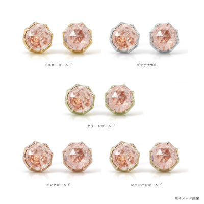 新作先行販売20%OFF ローズカットサンストーン ピアス ビアンカ