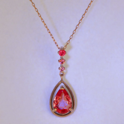 【最終値下げ】k18 パパラチアサファイア ペンダントトップ 楽天市場】パパラチアサファイア ネックレス K18イエローゴールド