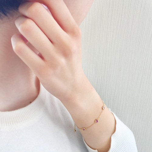 KIDOU Sapphire bracelet 「軌道」非加熱サファイア マルチカラー