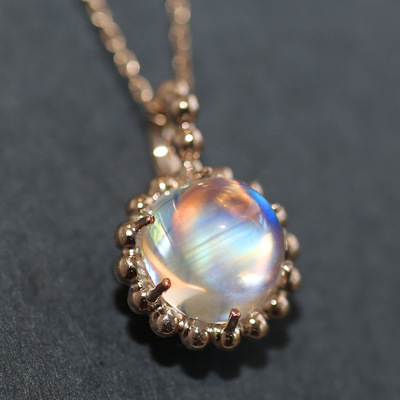 天然カラーストーン　ペンダントトップ 虹色　レインボー　K 18WG266 天然カラーストーン ペンダントトップ 虹色 レインボー K