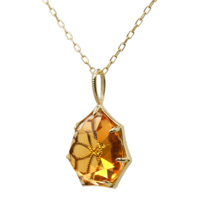 数量限定 シトリン ペンダントトップ HANA・KAGE チェーン無しPT900