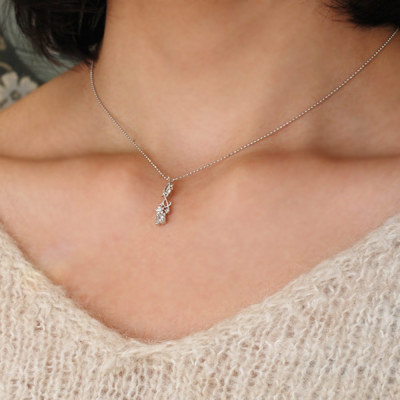 ローズカットダイヤ×ブリリアントカットダイヤモンドペンダントトップ