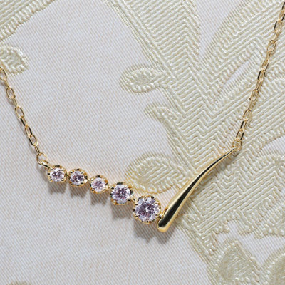 桜ブラウンダイヤモンド 40cm ネックレス