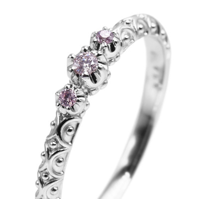 PT900 【ピンクダイヤモンドリング】　新品・未使用（✨お値下げ✨） Pt900 ピンクダイヤモンド・ダイヤモンド リング