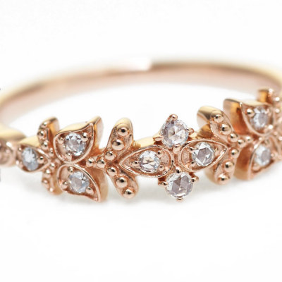 ローズカットダイヤリング「アラビアンオーナメント」 PT900 K18 K10