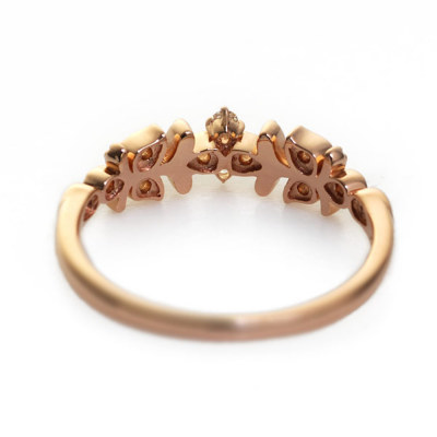 ローズカットダイヤリング「アラビアンオーナメント」 PT900 K18 K10