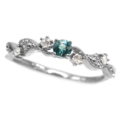 限定1本 PT900 グランディディエライト ローズカットダイヤリング