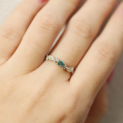 限定1本 PT900 グランディディエライト ローズカットダイヤリング