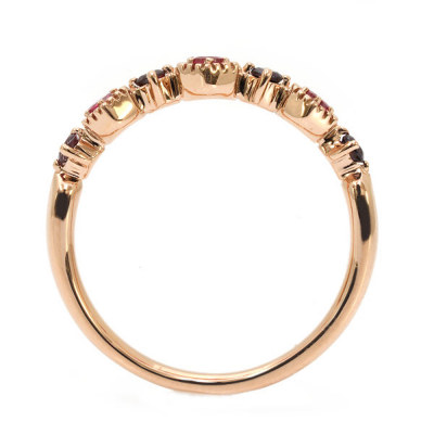 パイロープガーネット×レッドスピネルリング「ルージュ」 PT900 K18