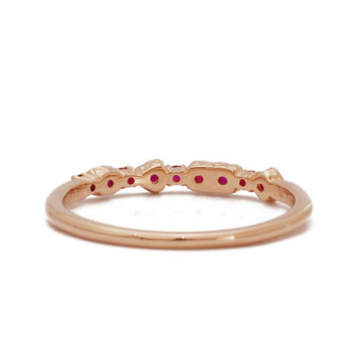 新品 ルビー ダイヤモンド リング 0.35ct K18 ルビーリング「マルジャーナ」 PT900 K18 K10対応 ローズカットダイヤ