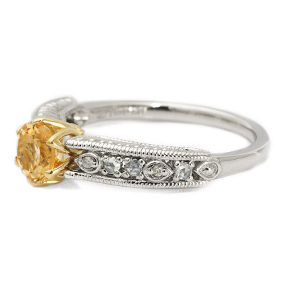 インペリアルトパーズ×ローズカットダイヤリング「ペンナ」 ローズ