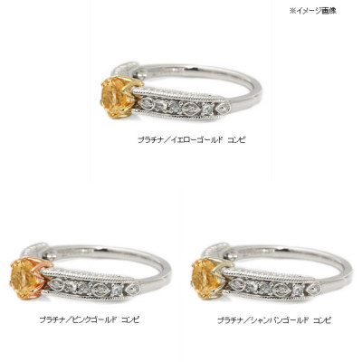 インペリアルトパーズ×ローズカットダイヤリング「ペンナ