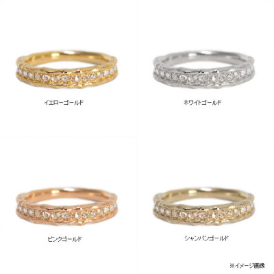 ローズカットダイヤモンドリング「アース」PT900 K18 K10対応 ローズ