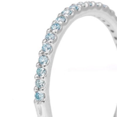 アイスブルーダイヤモンド 究極のストレートリング 指輪 誕生石4月 ...