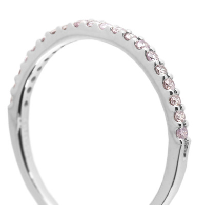 数量限定 桜カラーピンクダイヤモンド 究極のストレートリング PT900