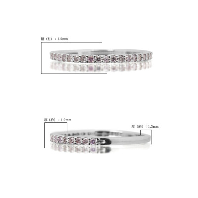 数量限定 桜カラーピンクダイヤモンド 究極のストレートリング PT900