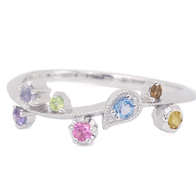 ダッチローズ様PT900 カラーストーンリング