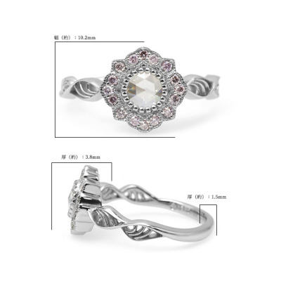 ベーネベーネ PT900 ローズカットダイヤモンド フルエタニティリング ローズカットダイヤモンド フルエタニティリング「ボンド」対応金種