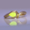 K18YG 0.51ct UV�u�� �C�G���[�_�C�������h �����O