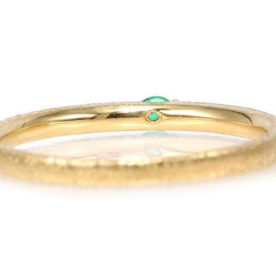 エメラルド 選べる テクスチャー ペアシェイプ リングPT900 K18 K10