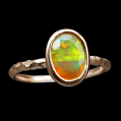 さっちー様　美品　ベーネベーネ　エチオピアオパール　K10 リング 限定1本 K10PG エチオピアオパール リング 11号 サイズ変更承ります